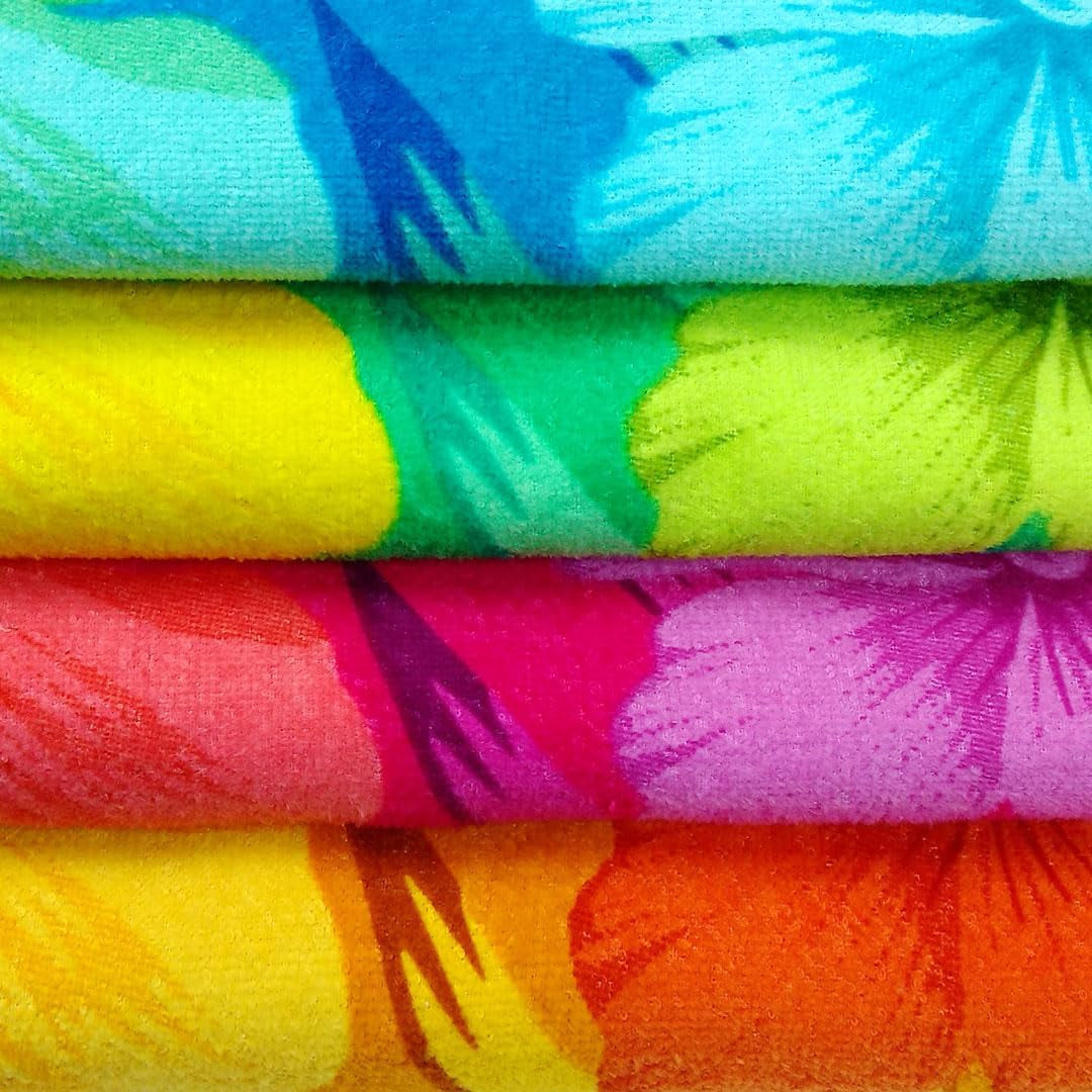 100% Cotton | 30" X 60" | Colorful Soft & Absorbent Pool Towels