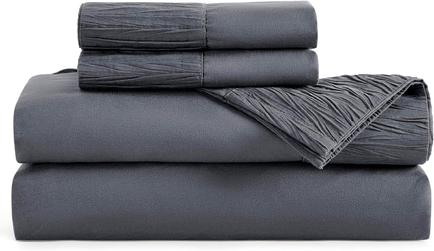 King Size Sheets Grey - Soft Sheets, 4 PC Hotel  and Airbnb Luxury Bedding