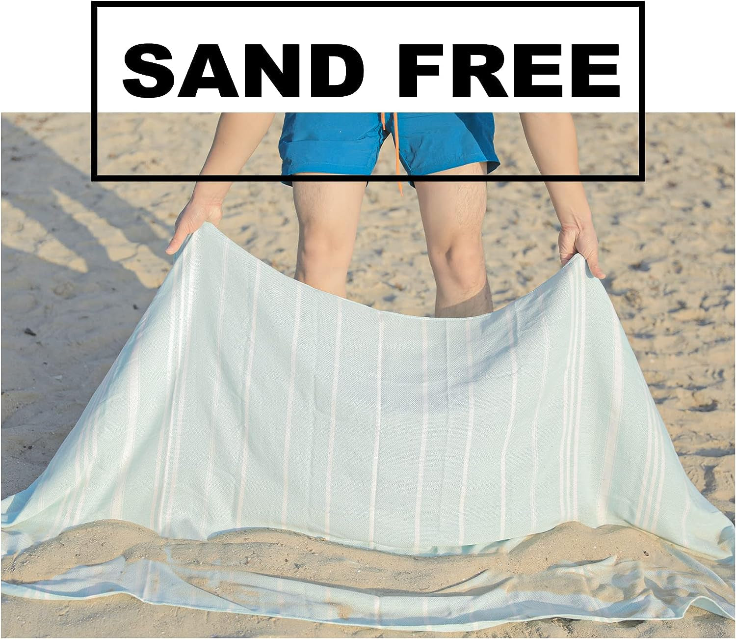 2 Packs Cotton Turkish Beach Towels Quick Dry Sand Free Oversized 