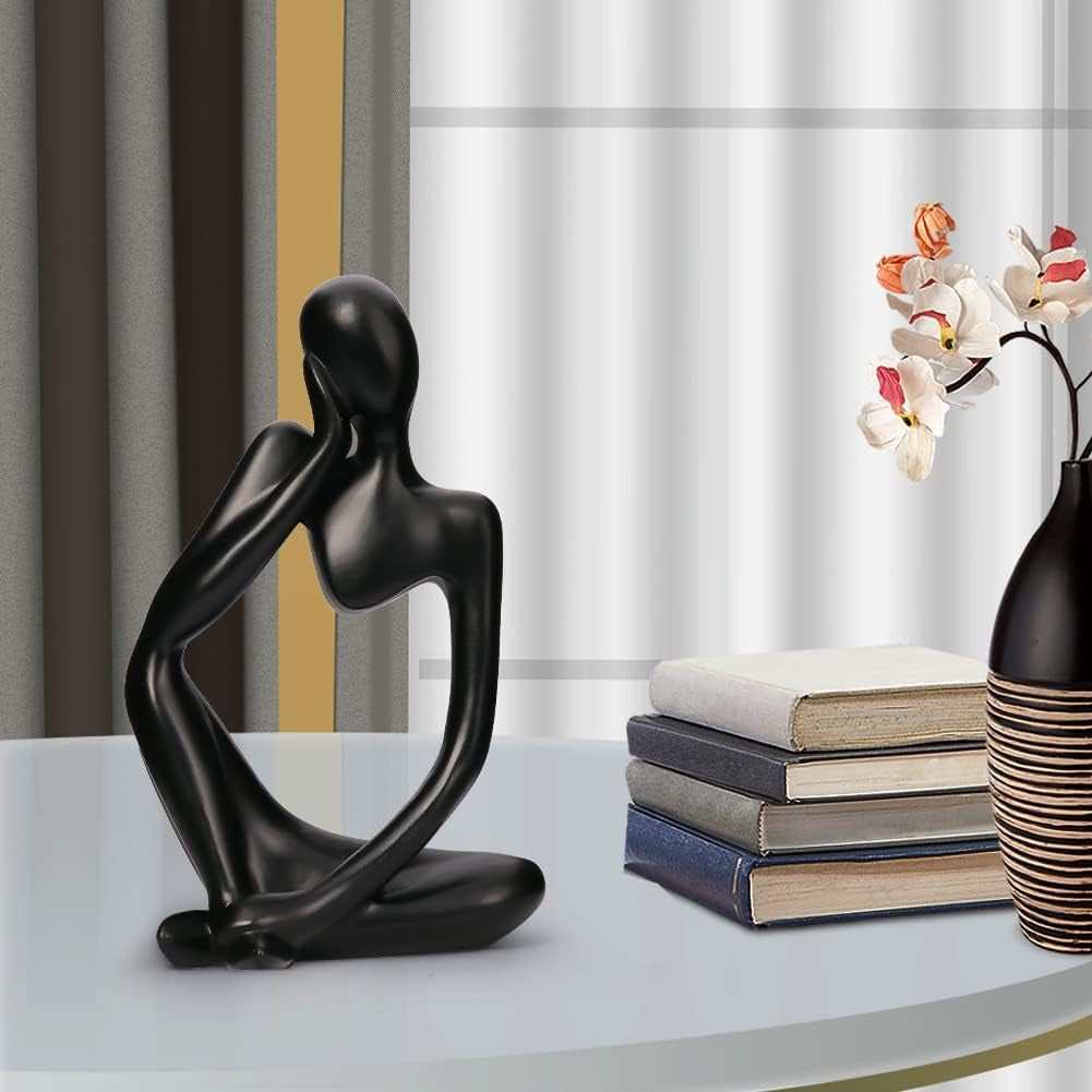 Decoration Sculptures Figurines for Airbnb Decor Modern Decoration For Shelf Desktop(Black Left)