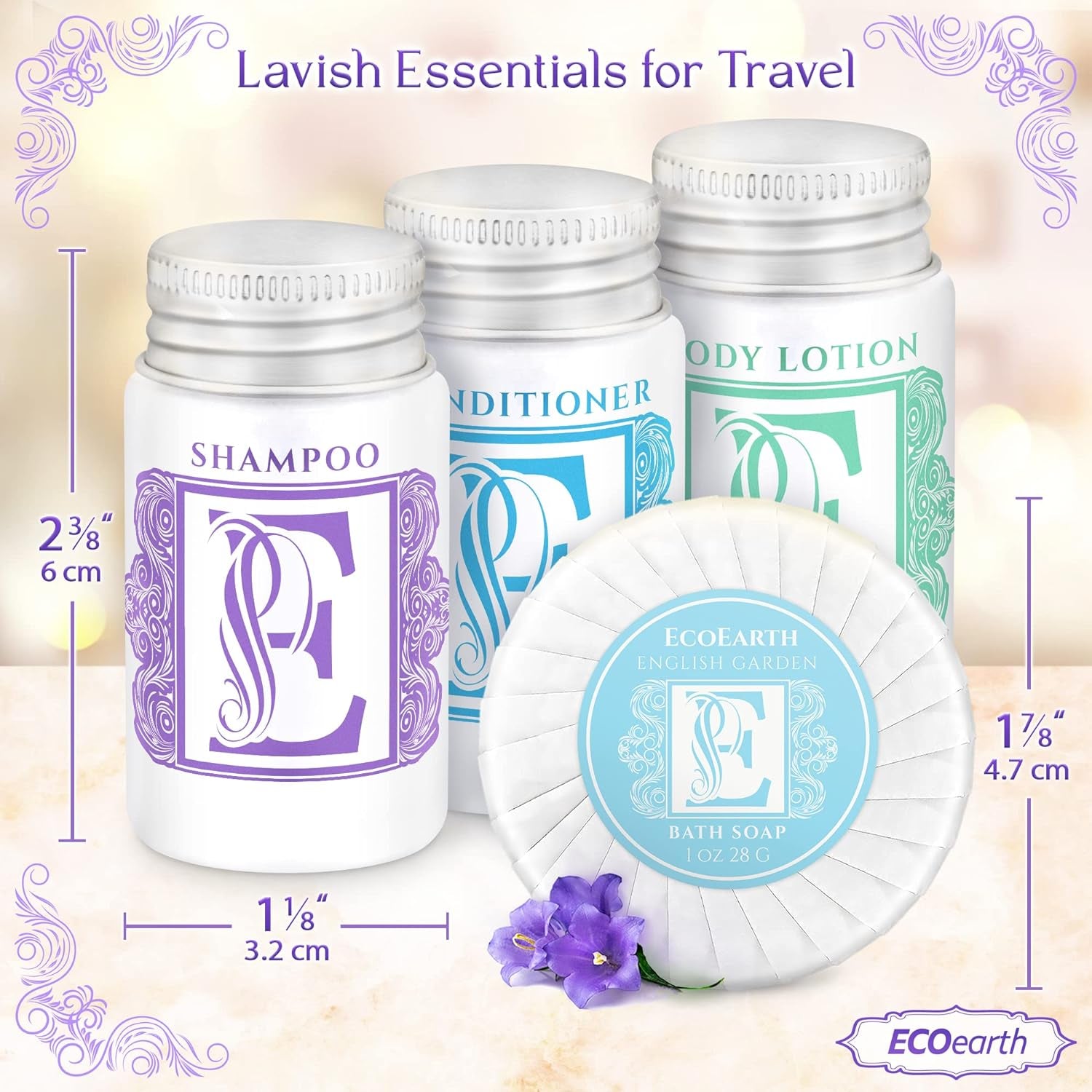 Travel and Hotel Amenities Set (1 Oz, 200 Pieces), Airbnb Toiletries