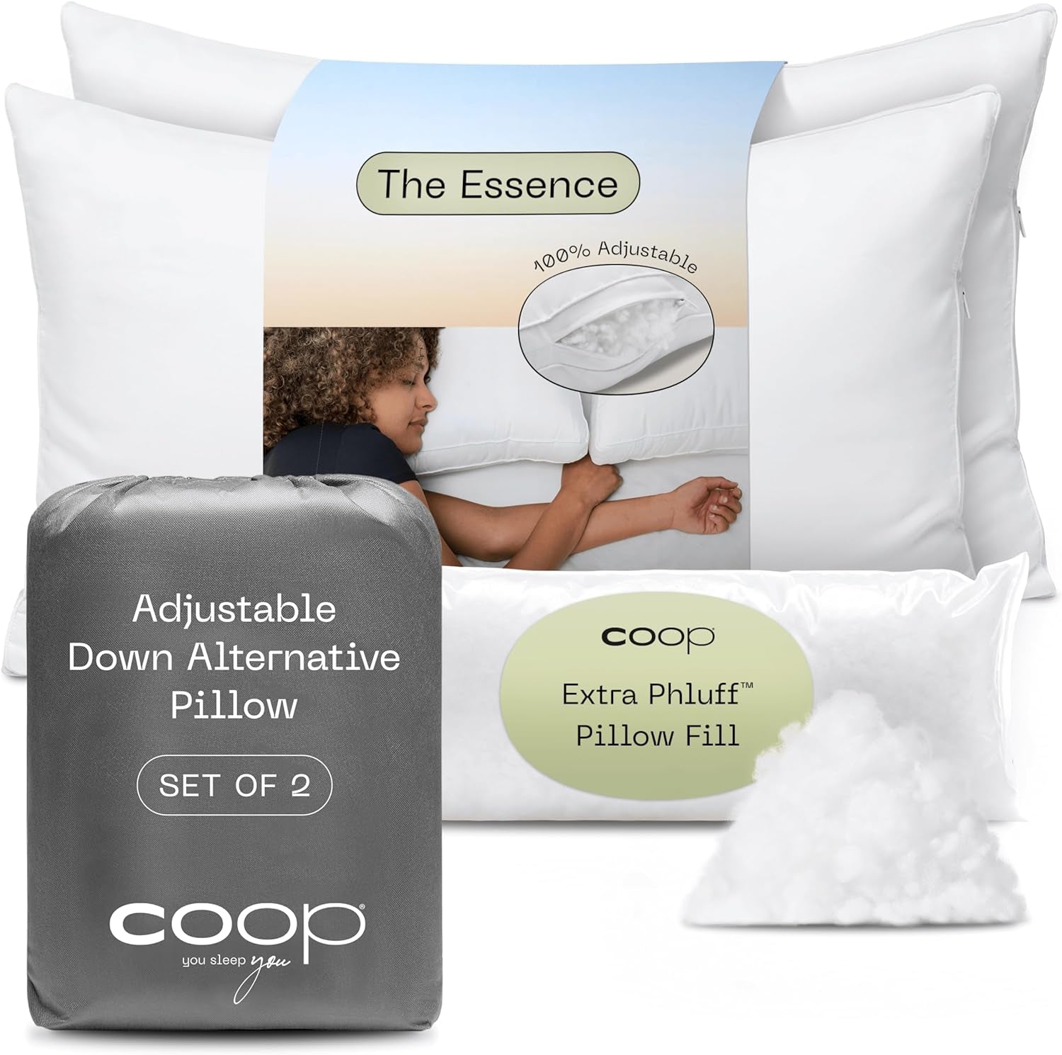 Pillow Queen Size Set of 2, Luxury Hotel Pillows - Best Pillows for Sleeping