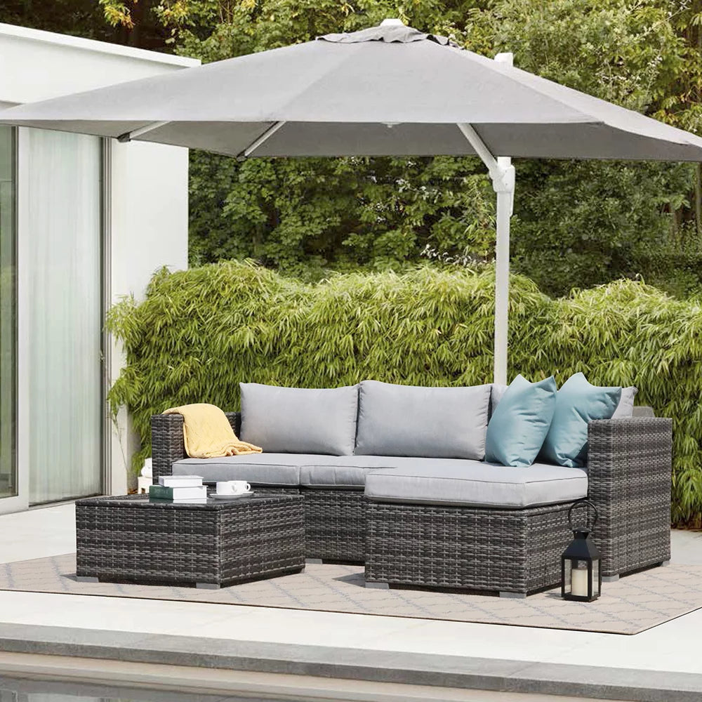 Light Grey Patio Furniture Set | Outdoor Conversation Set | BNB Depot