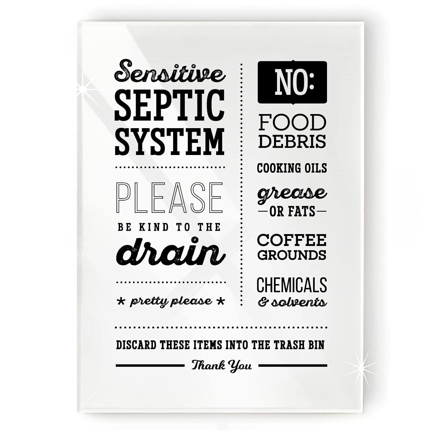 Septic-safe Kitchen Sign | Airbnb Vrbo Kitchen Decor | BNB Depot