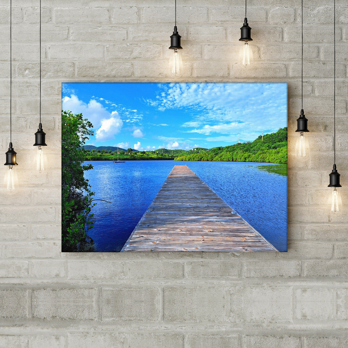 Beach Dock Canvas Prints - Canvas Frame with Hooks - Dock Bay Photography - Exclusive 