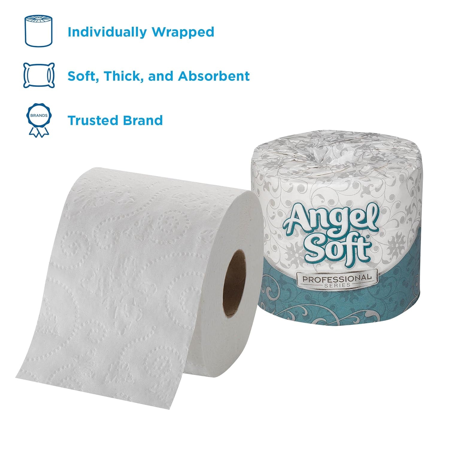 Angel Soft White 2-Ply Premium Bathroom Tissue (Case of 80 Rolls, 450 Sheets per Roll)