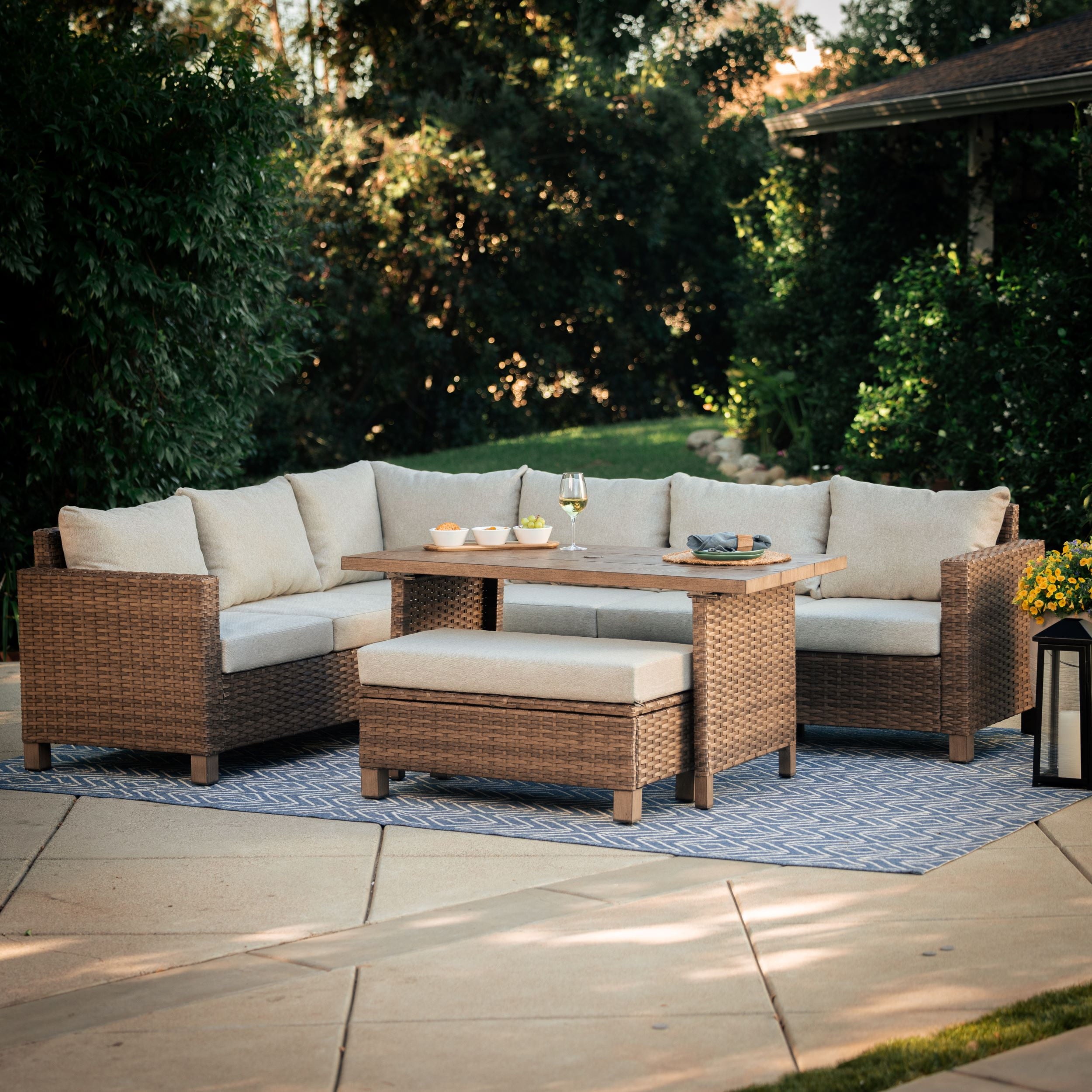 Patio Sectional Dining Set | Patio Furniture Set | BNB Depot